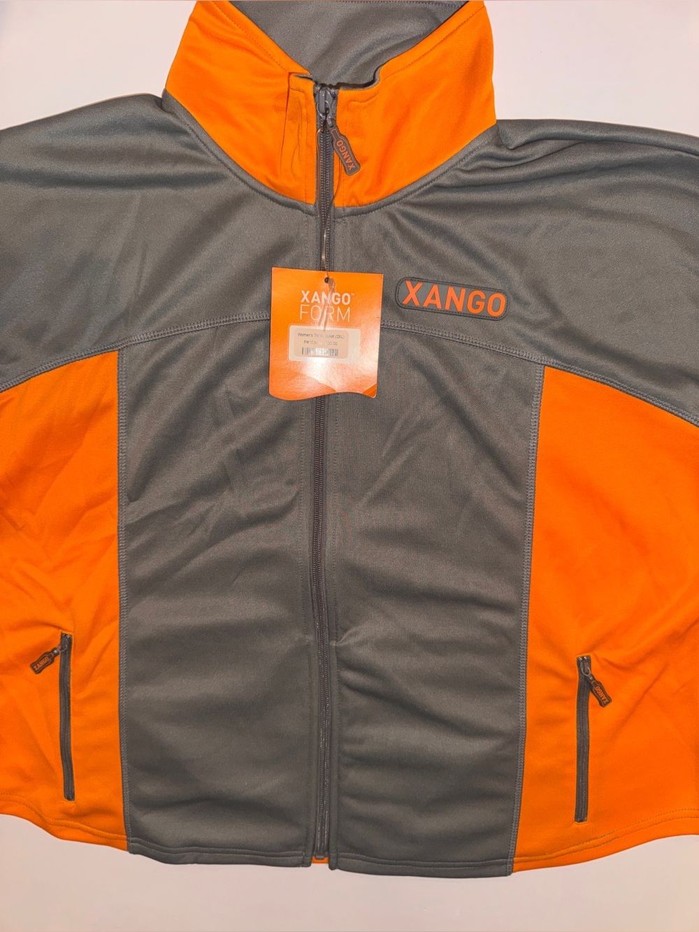 Vintage Women’s XANGO 2XL Gray & Orange Full-Zip Track Jacket